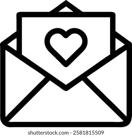 Vector Illustration of Love Letter in Envelope