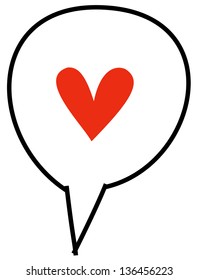 Vector illustration of a love message