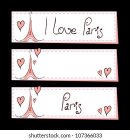vector illustration I love paris