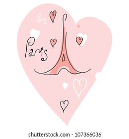 vector illustration I love paris