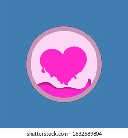 vector illustration of love potion with heart bubbles. vector illustration of cards, stickers, cartoons, banners and symbols. Vector Art of Valentines Day