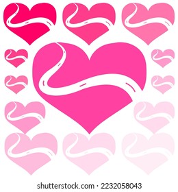 vector illustration of love road logo
