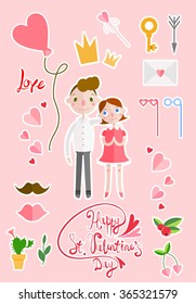 Vector illustration of a LOVE SET ICON