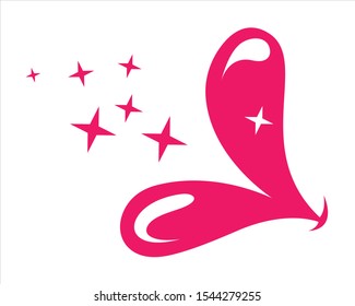 vector illustration of love shape and lips