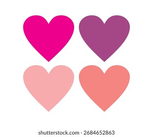 ilustração vetorial com amor rosa suave roxo magenta e pêssego