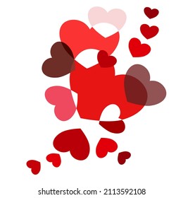 Vector illustration love symbol, with stylish hearts 