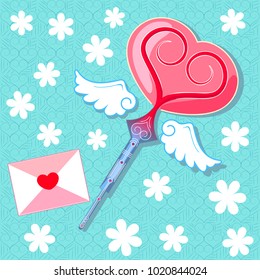 Vector illustration of Love Thermometer.