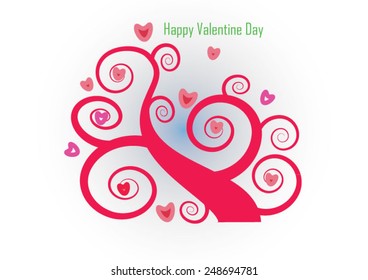 Vector illustration of a love tree