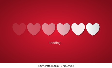 vector illustration of love uploading background