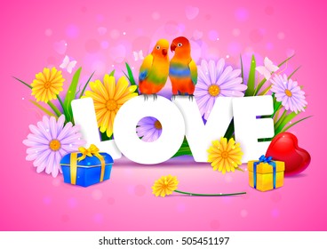 vector illustration of Love wallpaper background