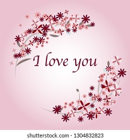 Vector illustration I love you