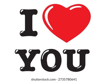 Vector Illustration I Love You
