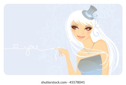 Vector illustration of Love you
