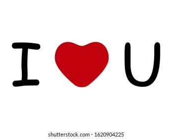 vector illustration of I love you inscreaptions with hearts