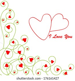 vector illustration of I Love You Valentine Background