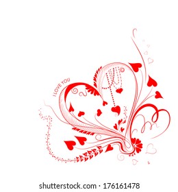 vector illustration of I Love You Valentine Background