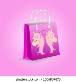 Vector illustration with lovely bag.