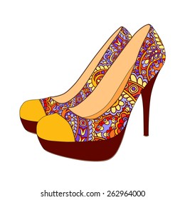 Vector illustration of lovely women high heels.