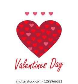 Happy Valentines Day Typography Hearts Isolated Stock Vector (Royalty ...