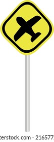 Ilustración vectorial de la señal de bajo tráfico aéreo