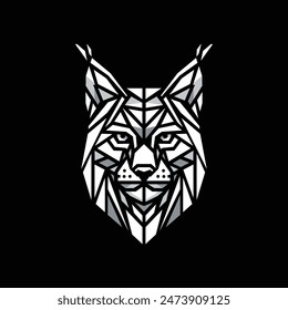 Vector Illustration of Low Poly Cat Icon. Geometric Polygonal Cat Silhouette. Animal Illustrations for Tattoos, Coloring, Wallpaper, T-Shirt Printing and Graphic Design Logos, Labels, Badges, Emblems.