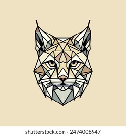 Vector Illustration of Low Poly Cat Icon. Geometric Polygonal Cat Silhouette. Animal Illustrations for Tattoos, Coloring, Wallpaper, T-Shirt Printing and Graphic Design Logos, Labels, Badges, Emblems.