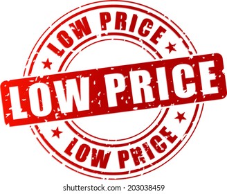 Vector Illustration Of Low Price Stamp Icon