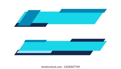 Vector Illustration Lower Third Template, banner bar screen broadcast