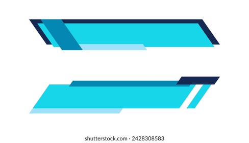 Vector Illustration Lower Third Template, banner bar screen broadcast