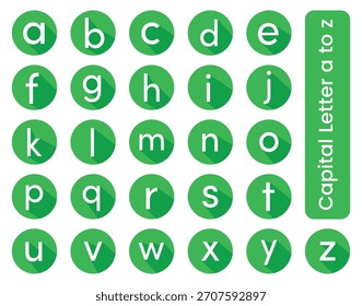 Ilustración vectorial de las letras minúsculas del alfabeto de la A a la Z