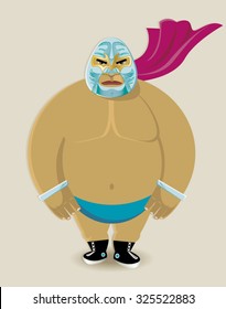 Vector Illustration of Lucha Libre wrestler