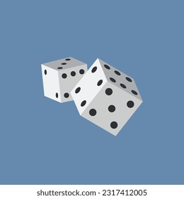Vector illustration of luck icon, dice, casino, casino game, luck symbol.