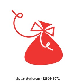 vector illustration lucky bag flat style on white background