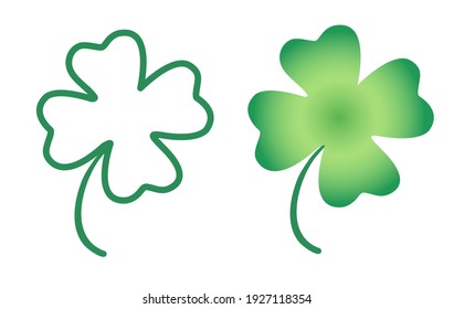 Vector Illustration Lucky Clover Vector Set Stock Vector (royalty Free 