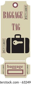 Vector illustration Luggage tag for customer service.