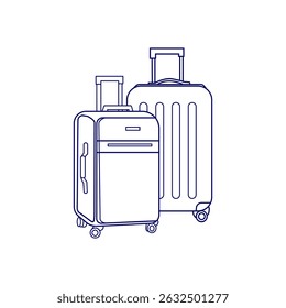 Vector illustration of luggage. Travel bag. Suitcases. Tour and travel