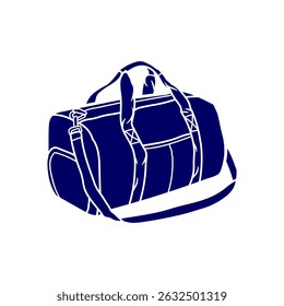 Ilustração vetorial da bagagem. Bolsa de viagem. Malas. Tour e viagens
