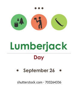 vector illustration for lumberjack day in September
