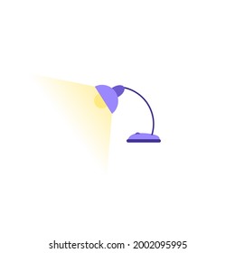 
Vector illustration of a luminous lamp isolated  on a white background