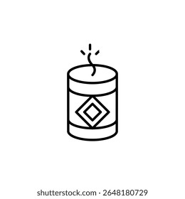 Ilustração Vetorial Do Anuário Novo Lunar Firecracker Com Fusível Aceso