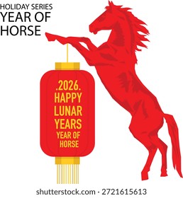 Ilustración vectorial del año lunar 2026