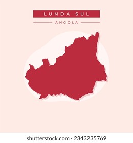 Vector illustration vector of Lunda Sul map Africa