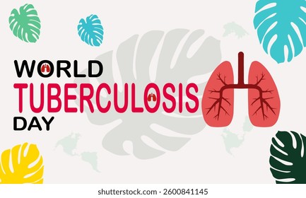 Vector Illustration Lung To World Tuberculosis Day. Continuous one line drawing. Do the best to protect lung health. Breath lighter and healthier. World Tuberculosis Day. Single line draw design