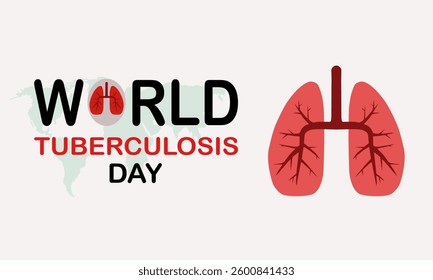 Vector Illustration Lung To World Tuberculosis Day. Continuous one line drawing. Do the best to protect lung health. Breath lighter and healthier. World Tuberculosis Day. Single line draw design