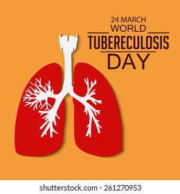 Vector illustration of a lungs for World Tuberculosis Day.