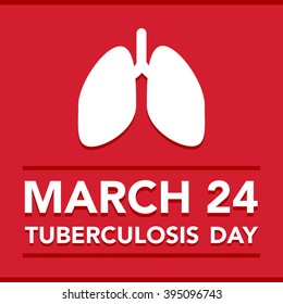 Vector illustration of a lungs for World Tuberculosis Day.