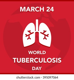 Vector illustration of a lungs for World Tuberculosis Day.