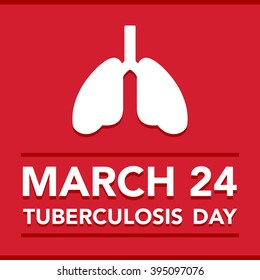 Vector illustration of a lungs for World Tuberculosis Day.