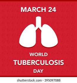 Vector illustration of a lungs for World Tuberculosis Day.