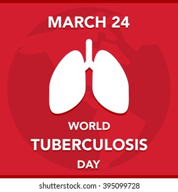 Vector illustration of a lungs for World Tuberculosis Day.